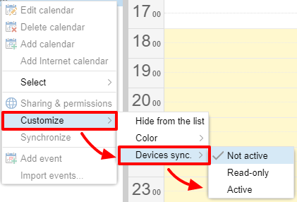 Sync shared EAS